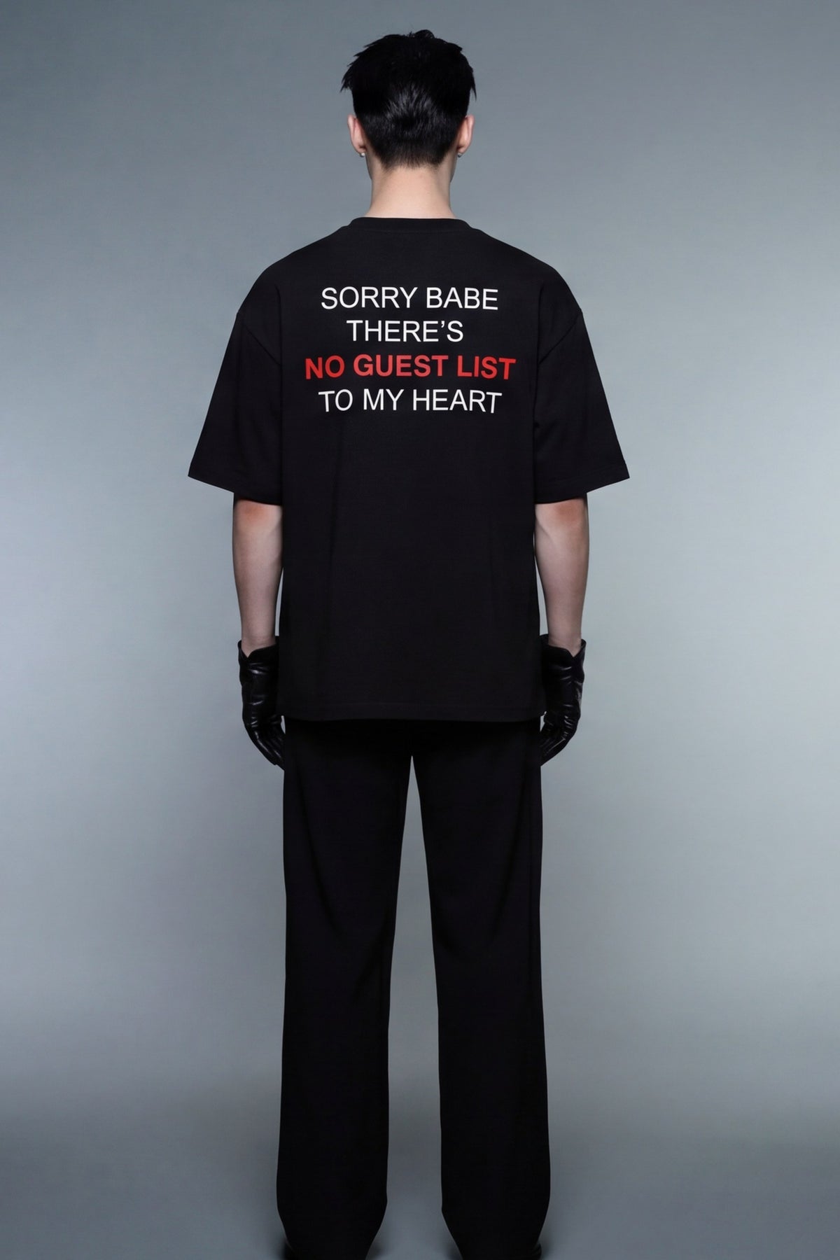 FFS cropped 2:3 | original_media:gid://shopify/MediaImage/30934094905447 | position:5 | Forfksake No Guest List T-Shirt Black