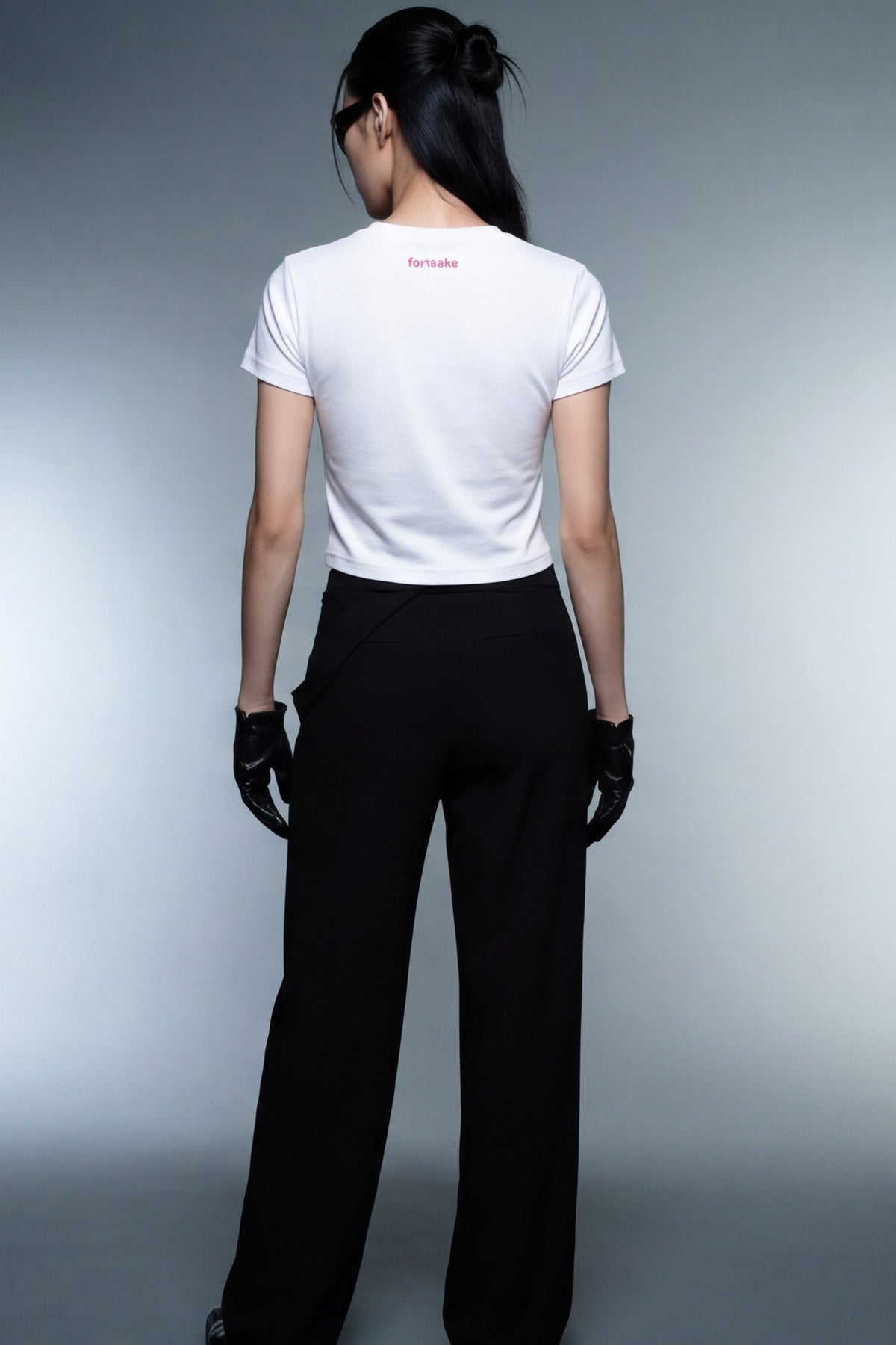 FFS cropped 2:3 | original_media:gid://shopify/MediaImage/30934142156903 | position:5 | Forfksake Psycho White Baby Tee
