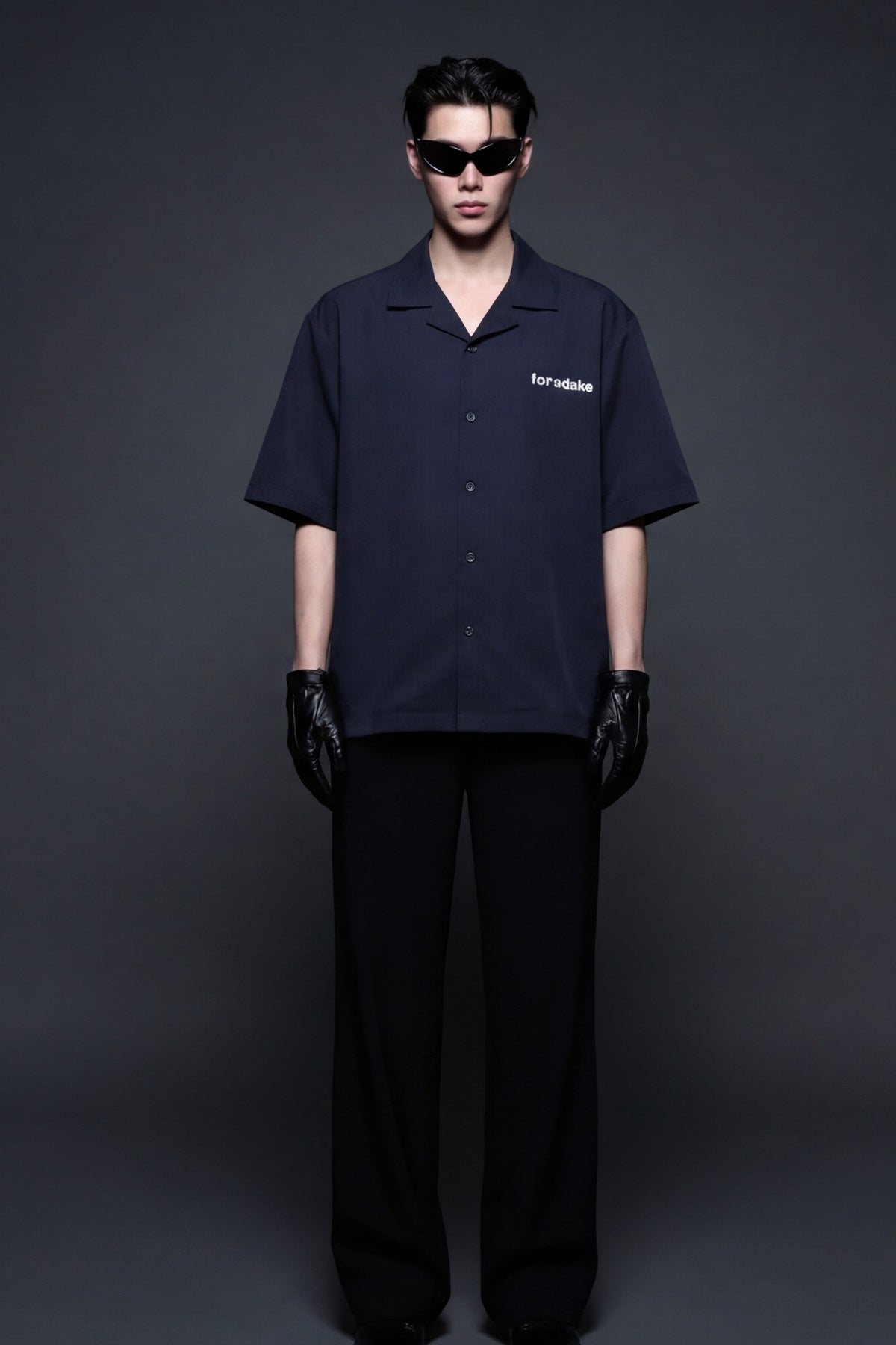 FFS cropped 2:3 | original_media:gid://shopify/MediaImage/30934188130407 | position:5 | Forfksake Sinners Navy Blue Bowling Shirt