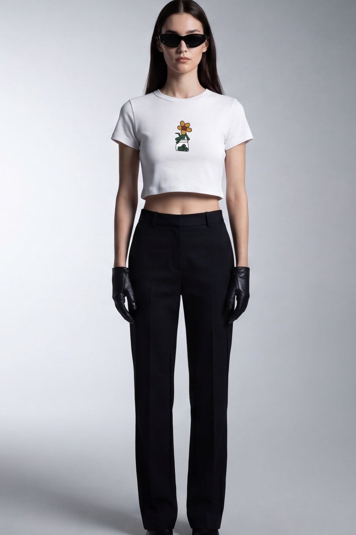 FFS cropped 2:3 | original_media:gid://shopify/MediaImage/30934206316647 | position:5 | Forfksake Smocking Sunflower Baby Tee