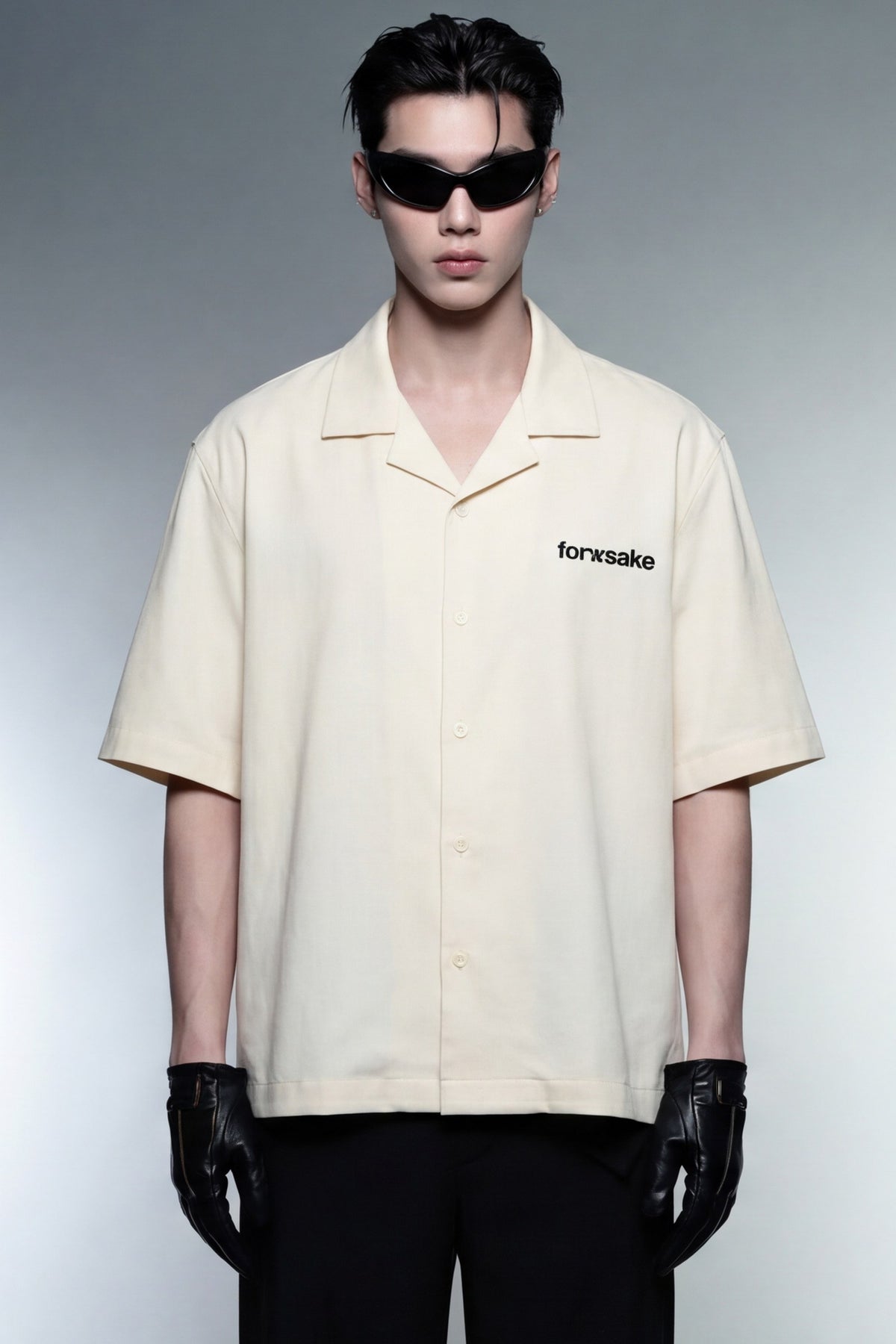 FFS cropped 2:3 | original_media:gid://shopify/MediaImage/30934265921639 | position:5 | Forfksake Try Harder Off White Bowling Shirt