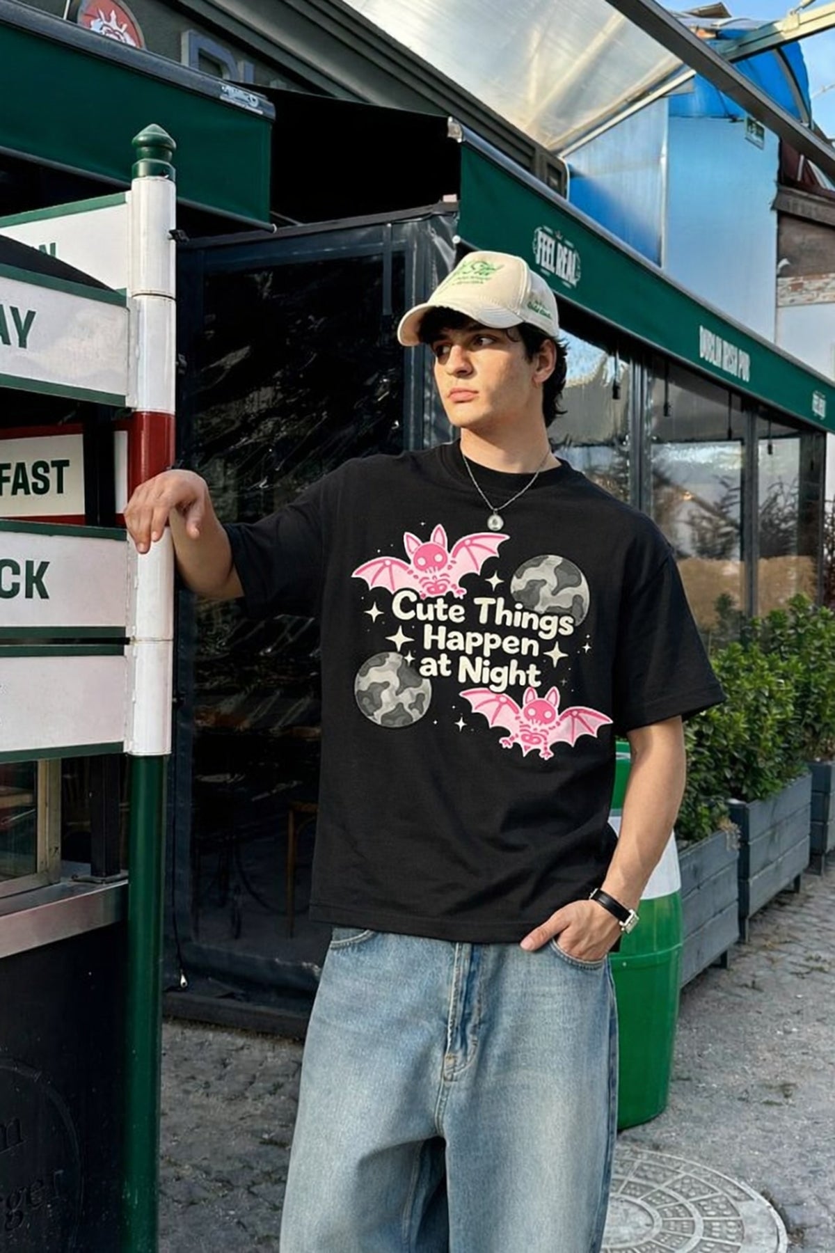 FFS cropped 2:3 | original_media:gid://shopify/MediaImage/30934342041703 | position:5 | Forfksake Batty At Night Tee - Black