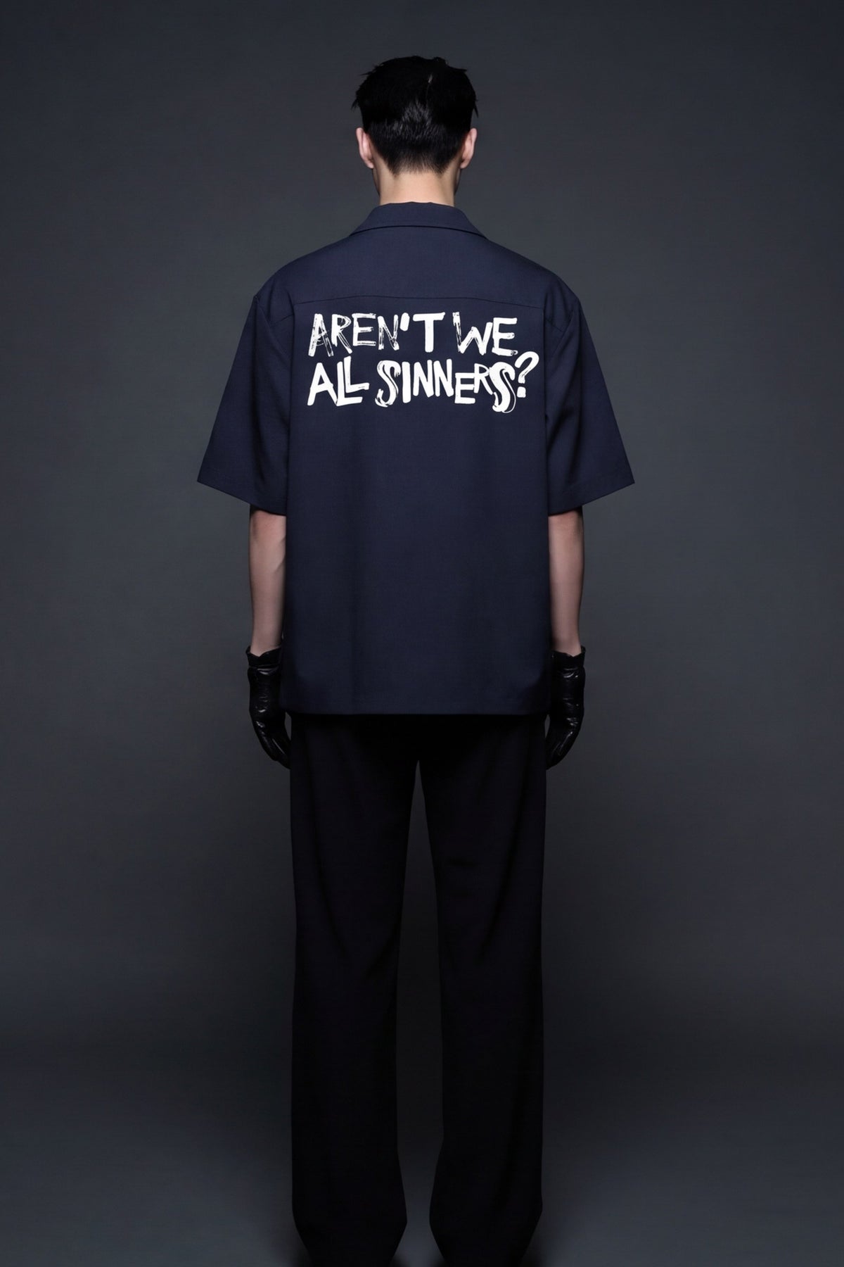 FFS cropped 2:3 | original_media:gid://shopify/MediaImage/30934188195943 | position:6 | Forfksake Sinners Navy Blue Bowling Shirt