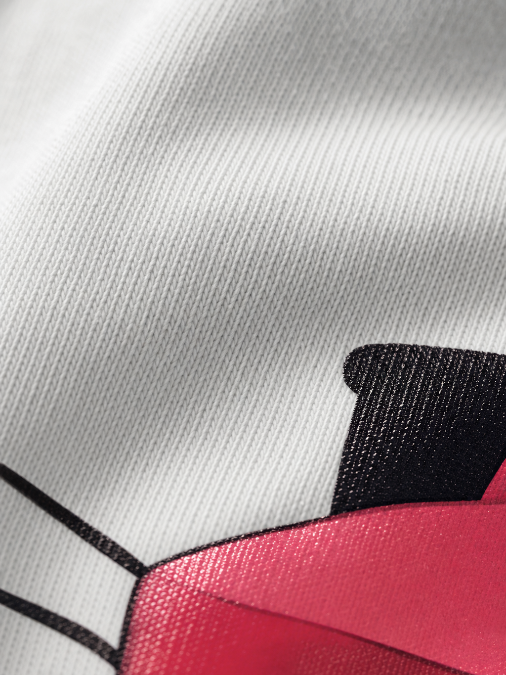 Forfksake Pink Panther Useless Graphic T-Shirt White – close-up detail