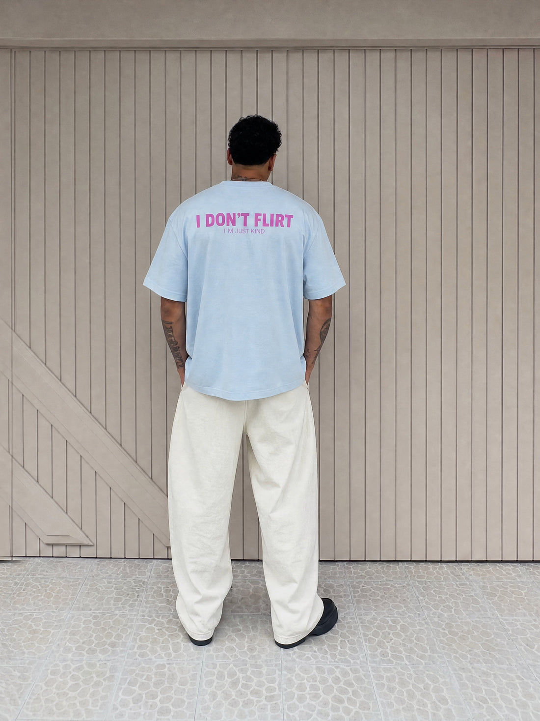 Forfksake I Don't Flirt Light Blue T-Shirt