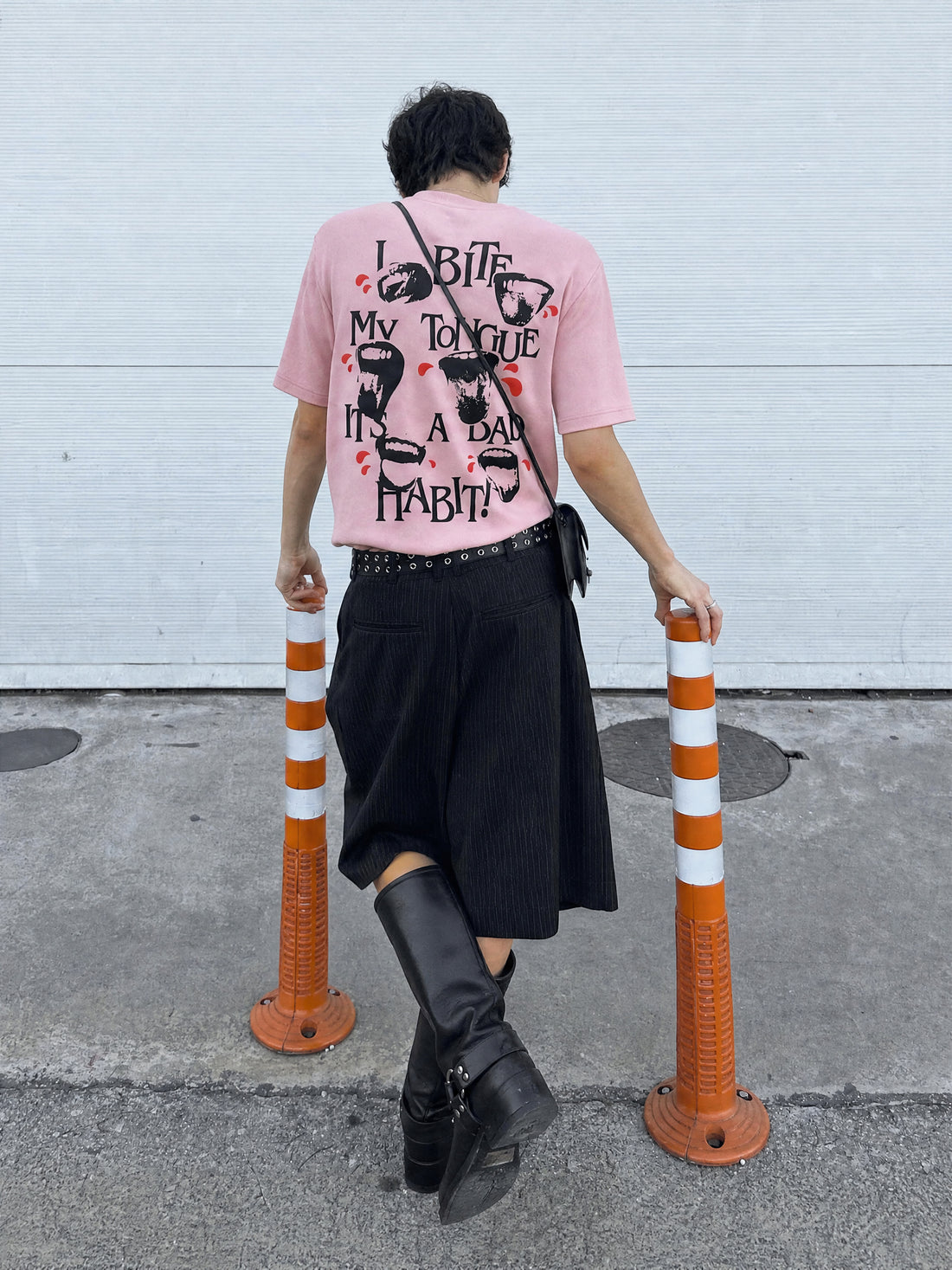 Forfksake I Bite My Tounge It_s A Bad Habit T-Shirt Pink