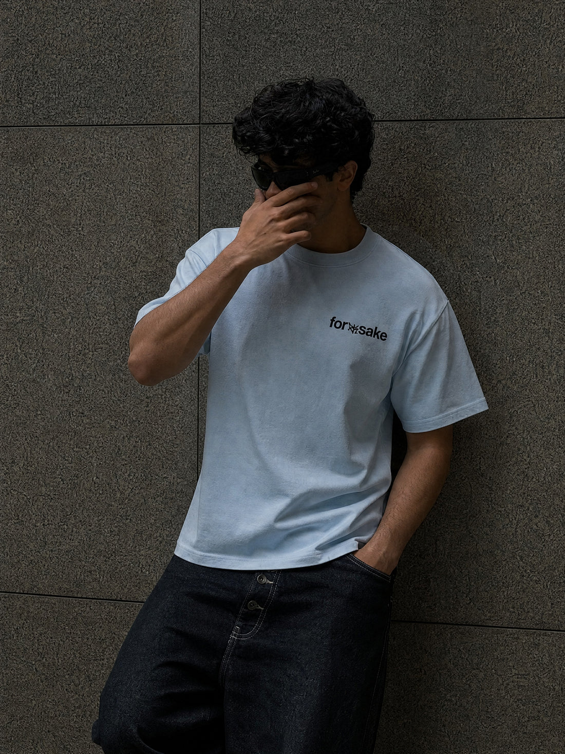 Forfksake I Bite My Tounge It_s A Bad Habit T-Shirt(light Blue)