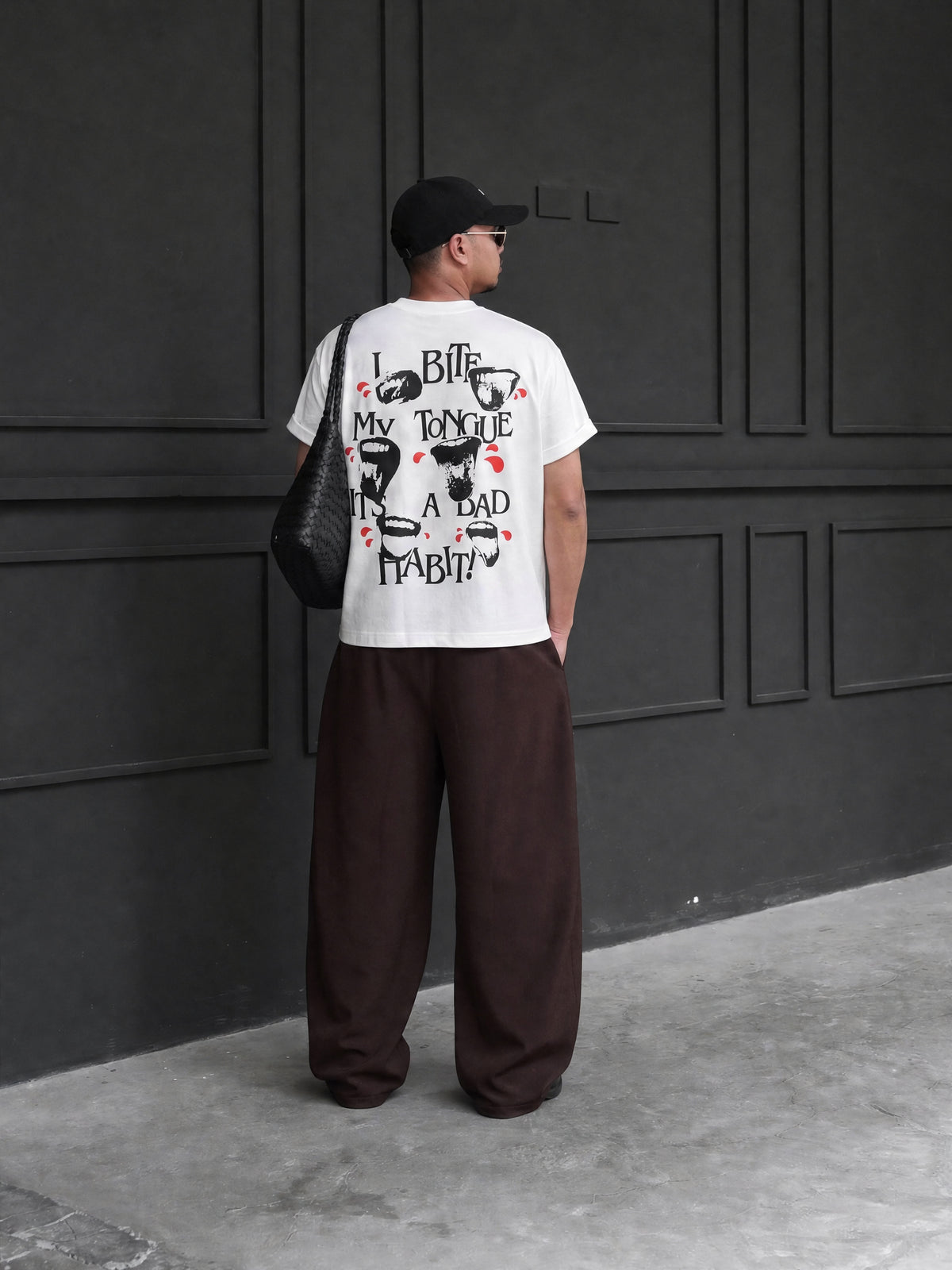 Forfksake I Bite My Tounge It_s A Bad Habit T-Shirt(white)