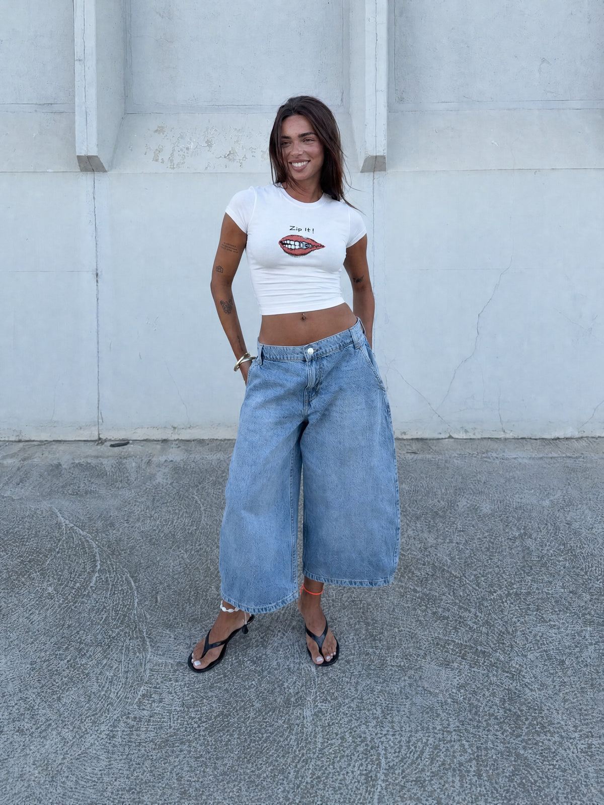 Forfksake Zip It Baby Tee