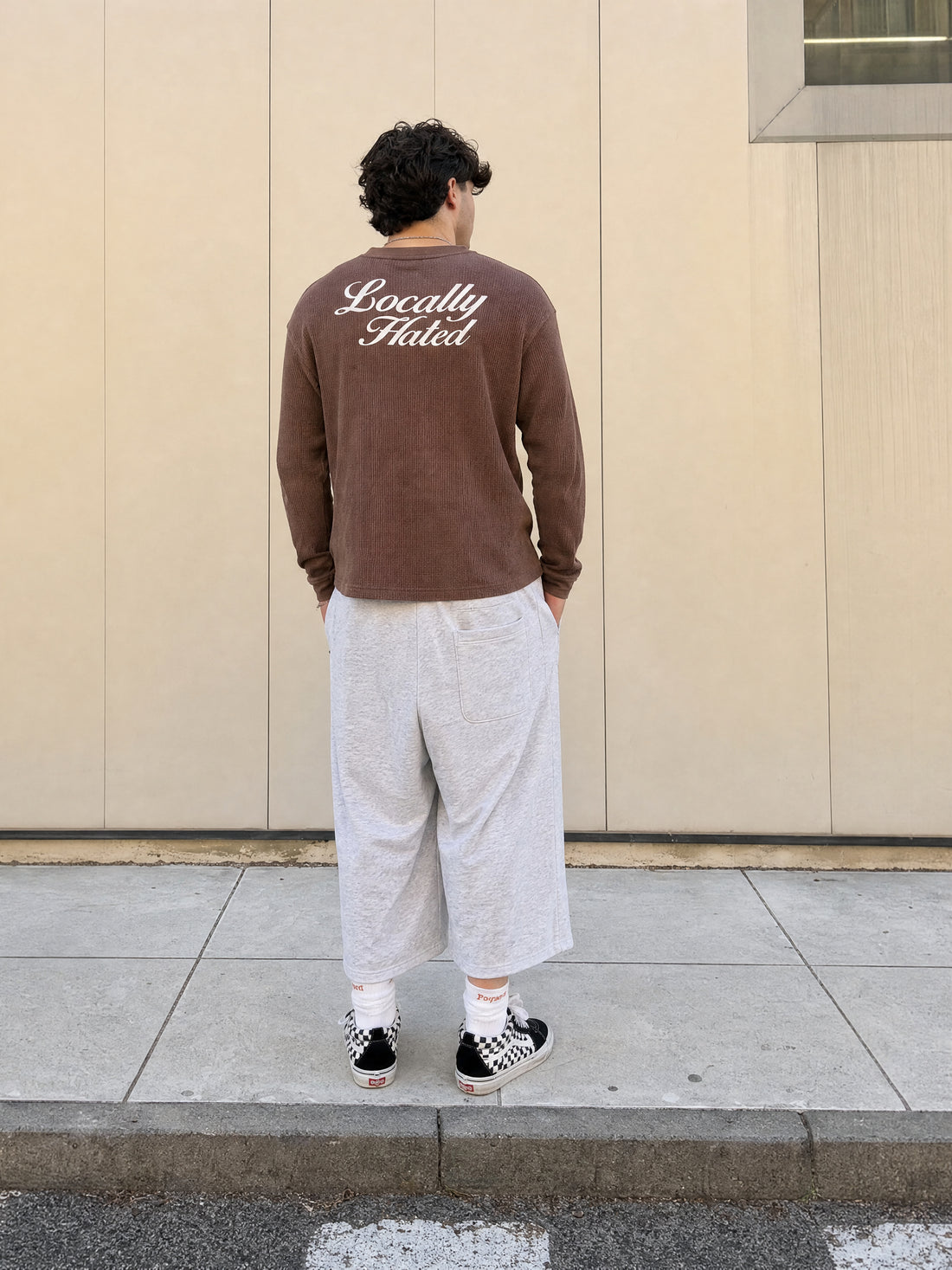 Forfksake Locally Hated Waffle Long Sleeve T-Shirt Brown