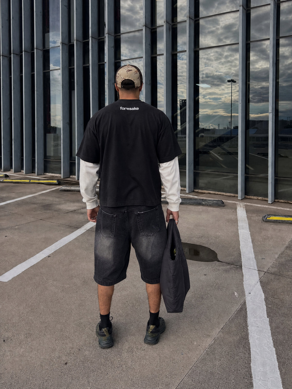 Forfksake Mr. Cool Double Layered T-Shirt Black