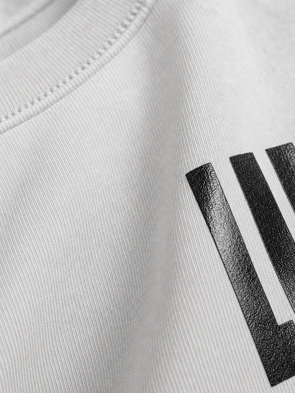 Forfksake No Time Double Layered T-Shirt White – close-up detail