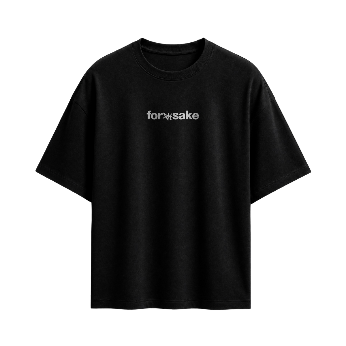 Forfksake Again Black Oversized T-Shirt