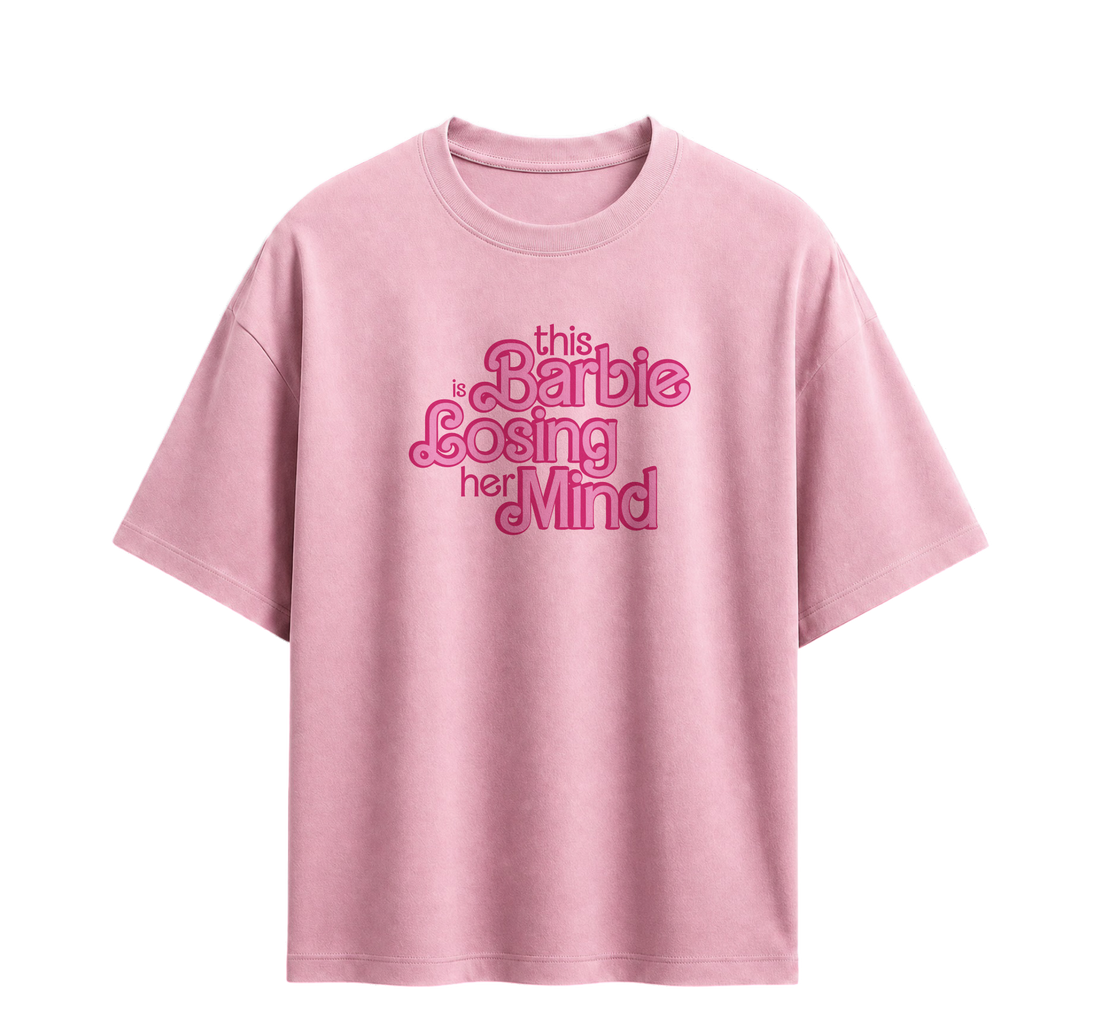 Forfksake Barbie Losing Mind Pink T-Shirt