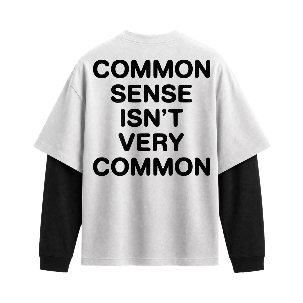 Forfksake Common Sense Double Layered T-Shirt White