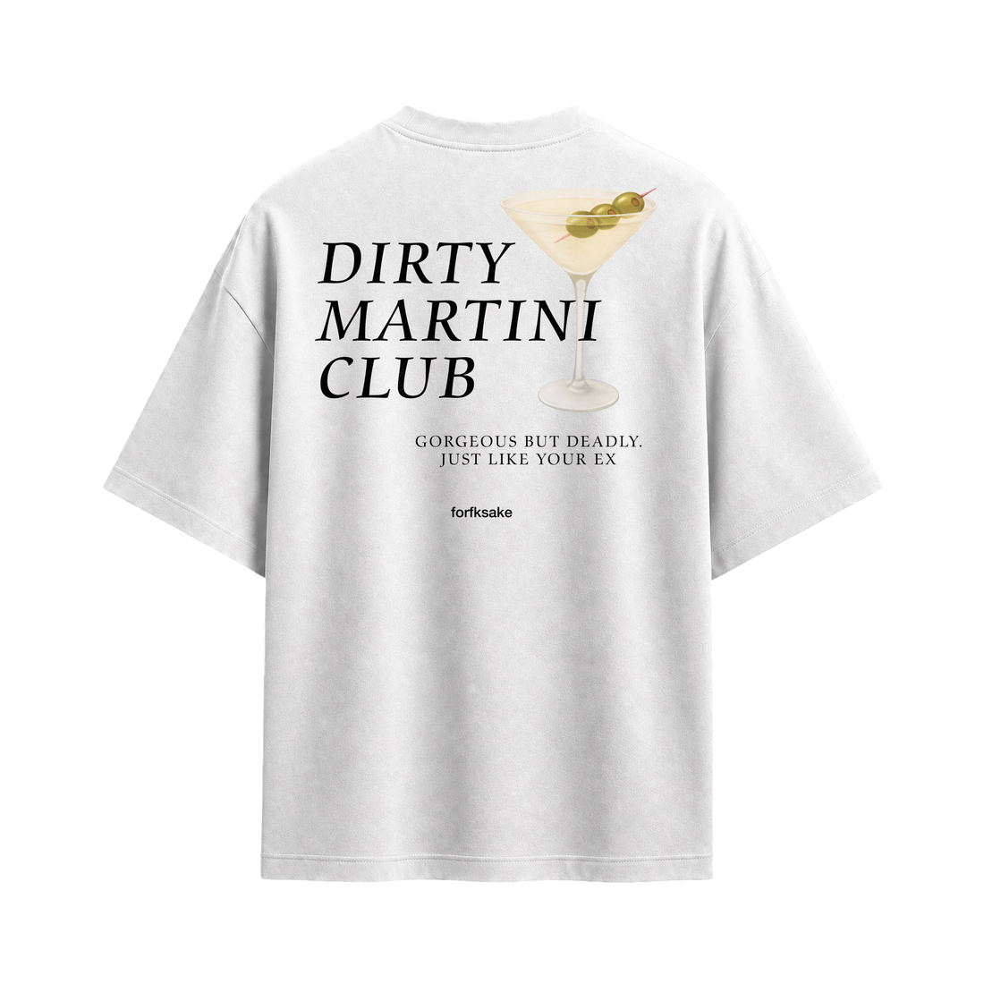 Forfksake Dirty Martini Club Nude White T-Shirt