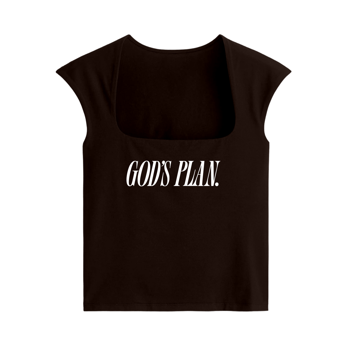 Forfksake God's Plan Baby Tee Brown