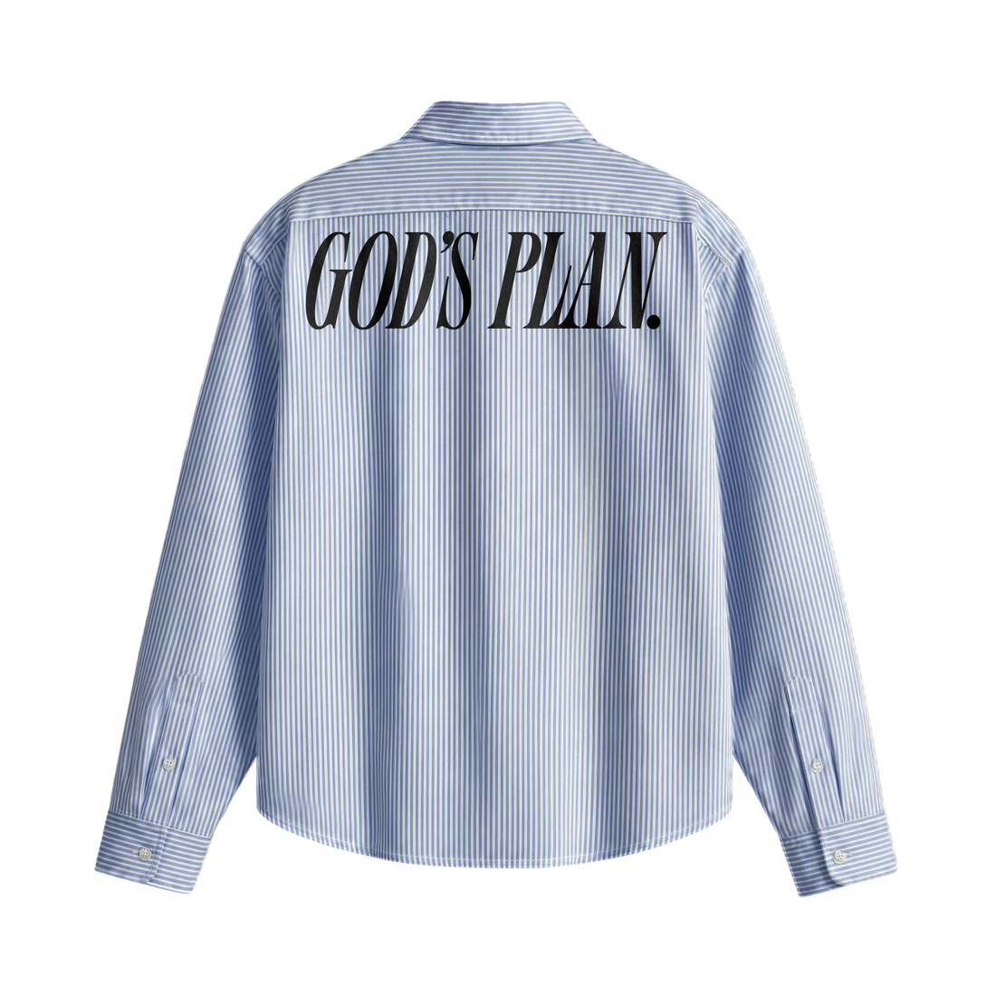 Forfksake God's Plan Blue Striped Shirt
