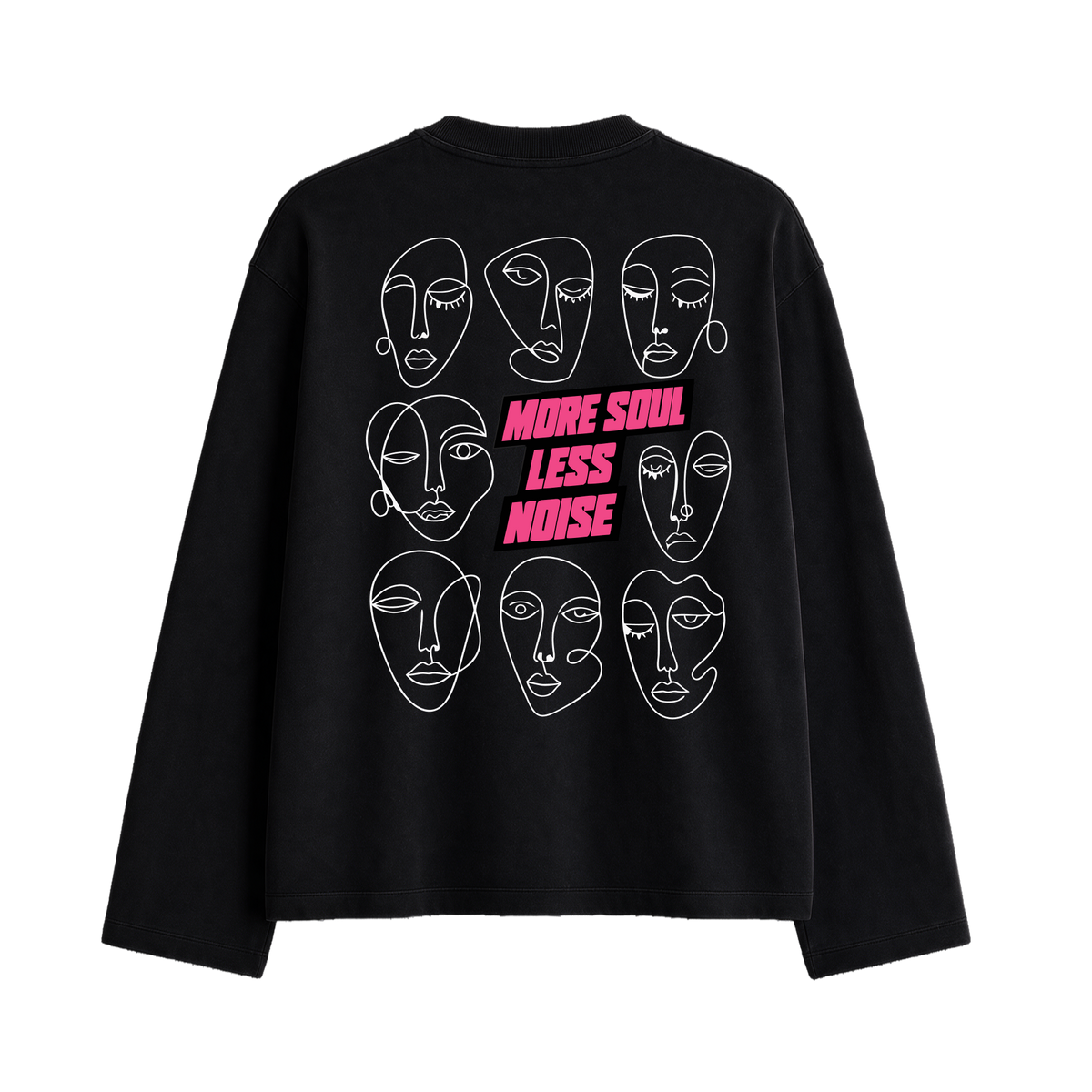 Forfksake More Soul Less Noise Full Sleeve T-Shirt Black