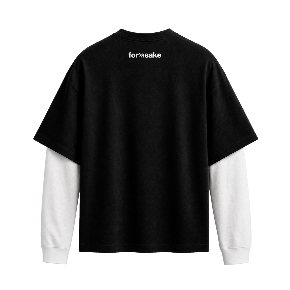 Forfksake Ni Hao Double Layered T-Shirt Black