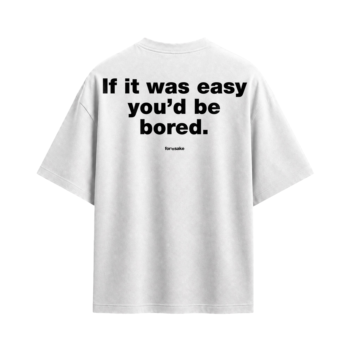 Forfksake No Easy Mode T-Shirt White