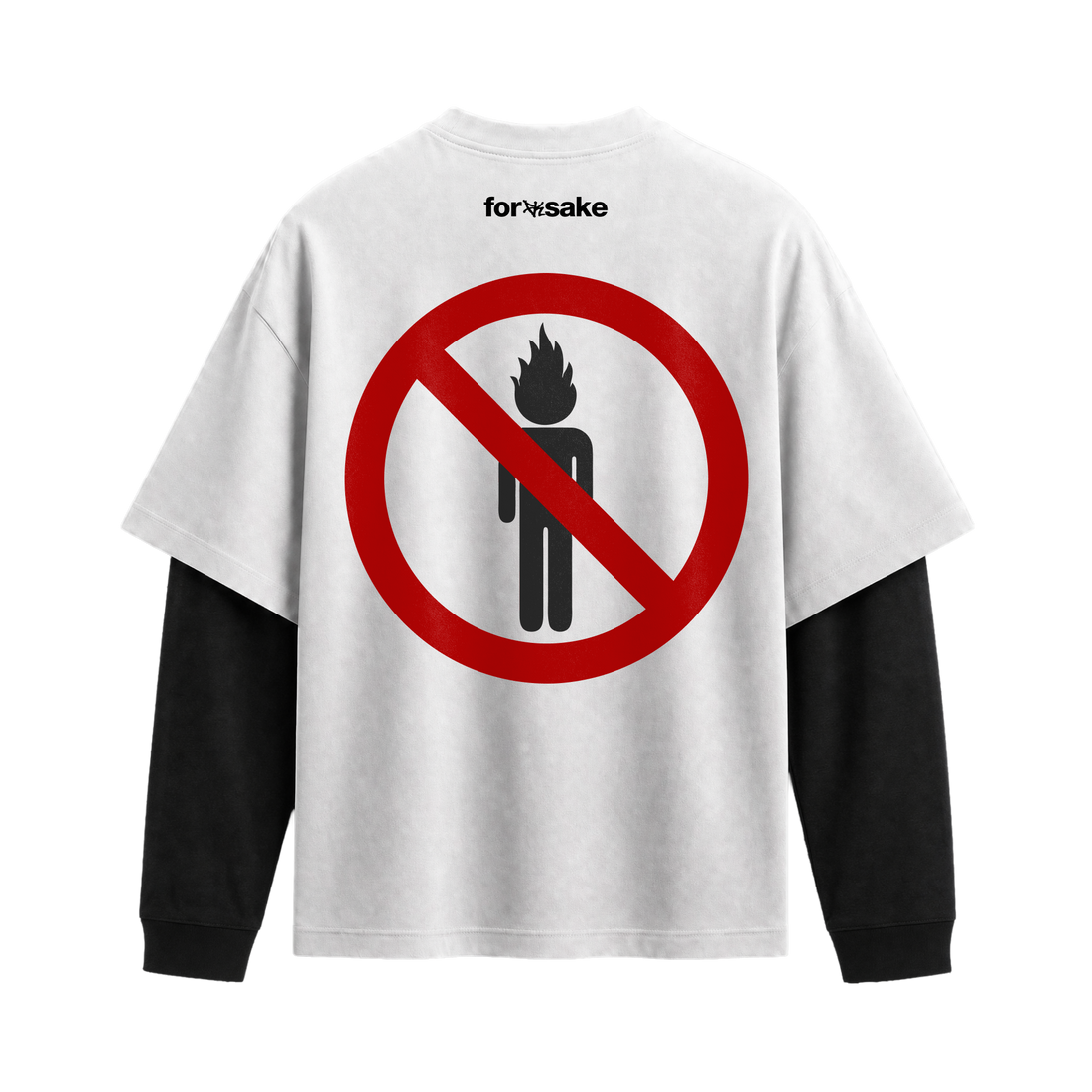 Forfksake No Hotheads Double Layered T-Shirt White