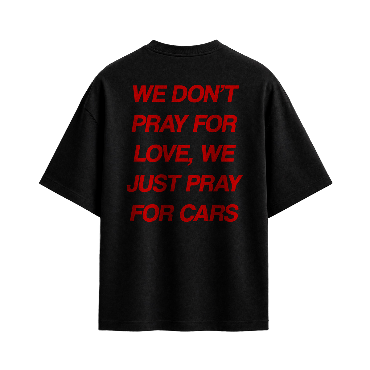 Forfksake Pray For Cars T-Shirt Black