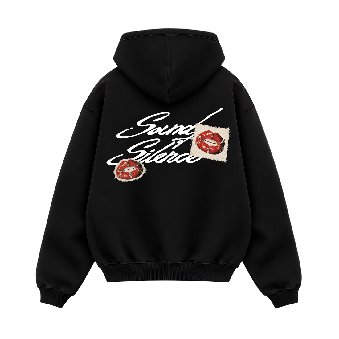 Forfksake Sound Of Silence Oversized Hoodie Black