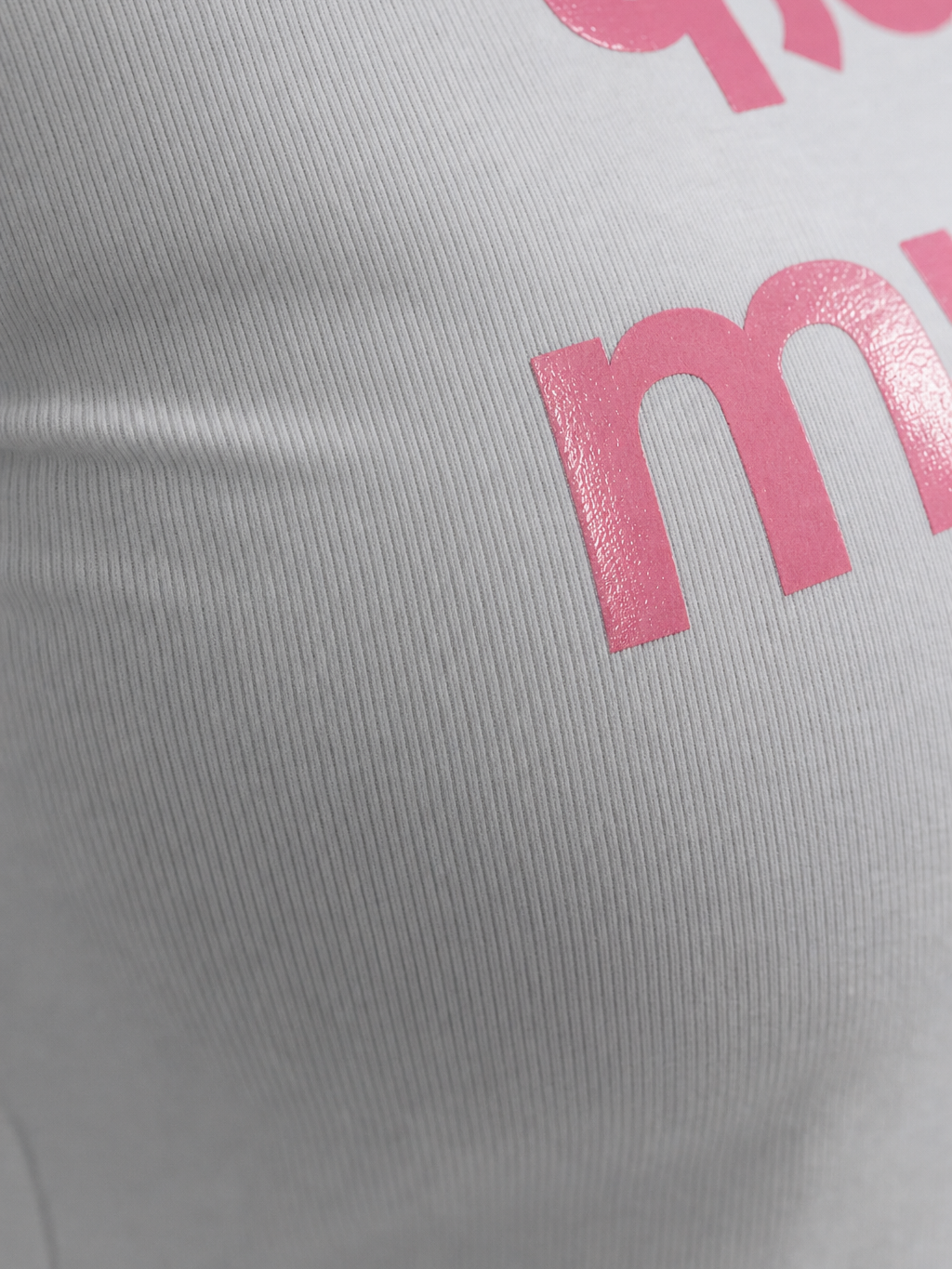 Forfksake Mwah Baby Tee White – close-up detail