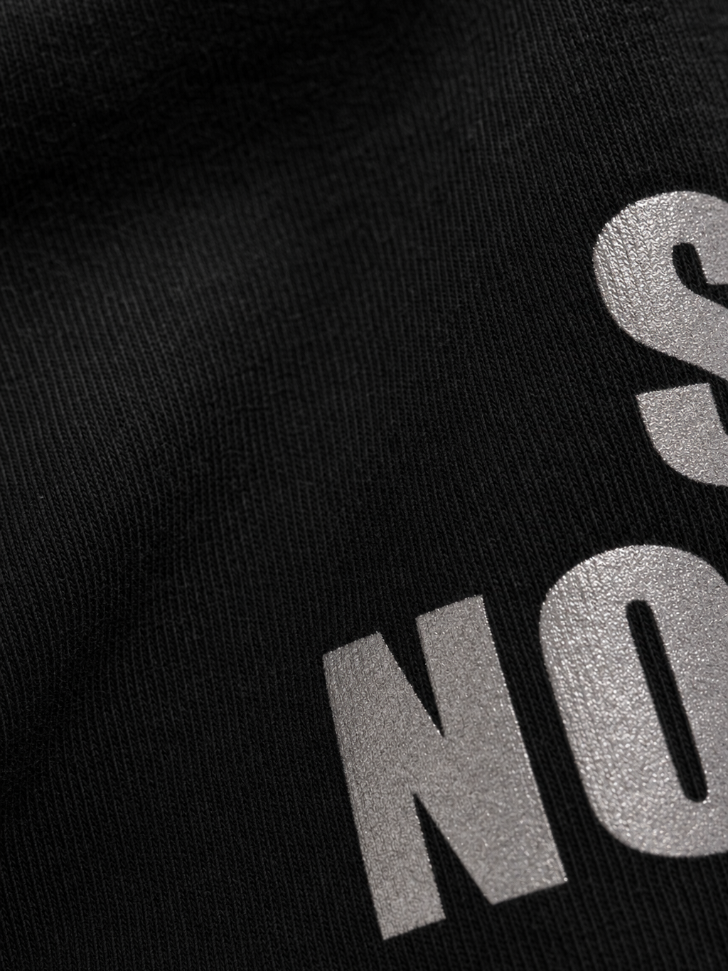 Forfksake No Fashion Double Layered T-Shirt Black – close-up detail