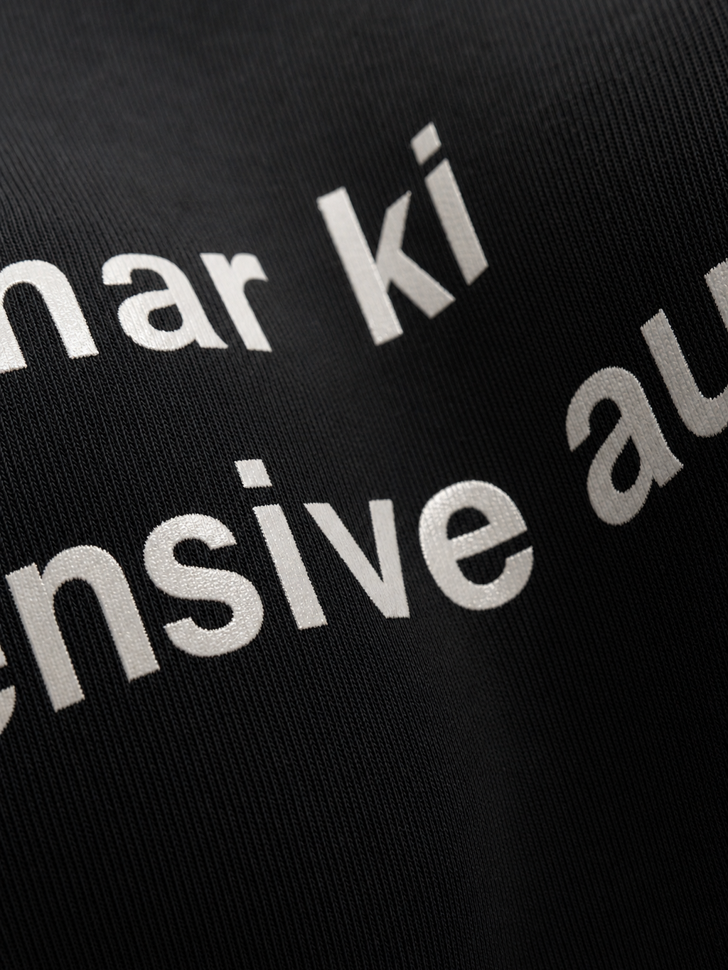 Forfksake Ghar Ki Expensive Aulaad Baby Tee Black – close-up detail