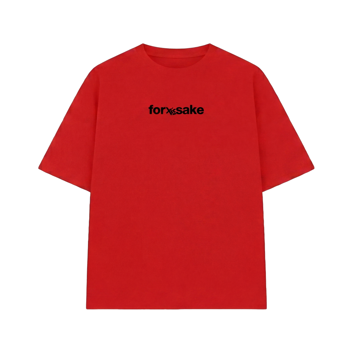FFS restored original first-two | original_media:gid://shopify/MediaImage/30695046578279 | position:1 | Forfksake Basic Staple Red T-Shirt