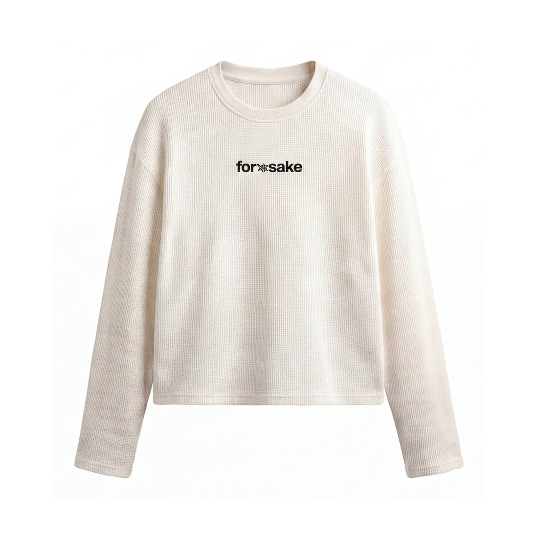 FFS restored original first-two | original_media:gid://shopify/MediaImage/30692989632615 | position:2 | Forfksake Don't Stop Working Waffle Long Sleeve Off White