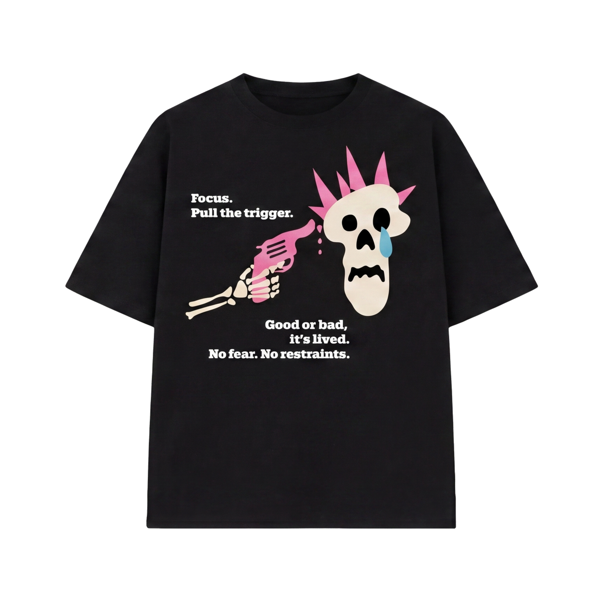 FFS restored original first-two | original_media:gid://shopify/MediaImage/30695009812583 | position:1 | Forfksake Trigger Pull Tee - Black