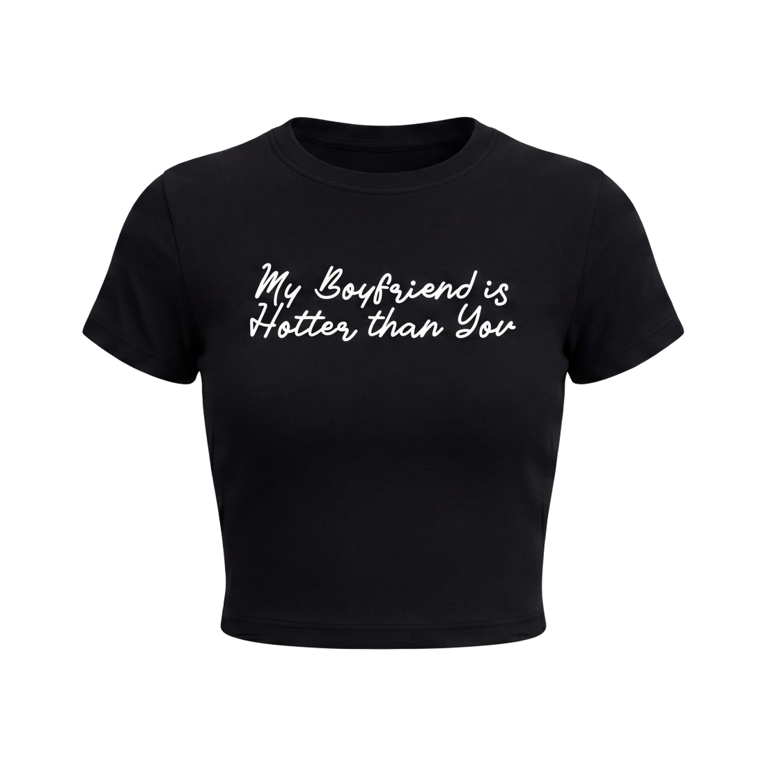 FFS restored original first-two | original_media:gid://shopify/MediaImage/30695088291943 | position:1 | Forfksake Hotter Boyfriend Baby Tee Black