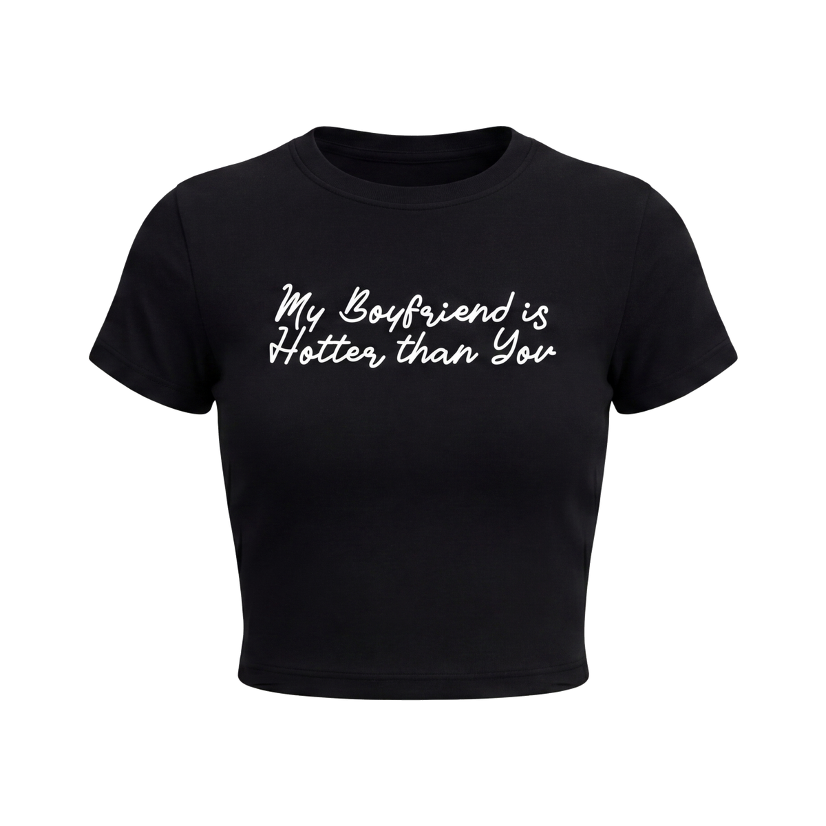FFS restored original first-two | original_media:gid://shopify/MediaImage/30695088291943 | position:1 | Forfksake Hotter Boyfriend Baby Tee Black