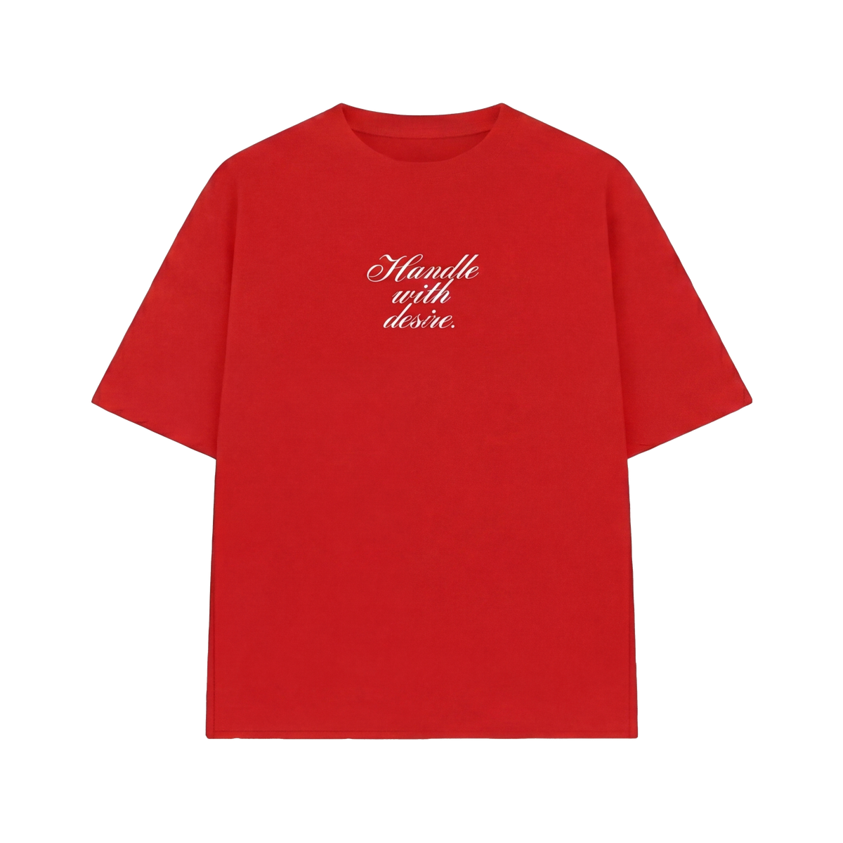 FFS restored original first-two | original_media:gid://shopify/MediaImage/30695014006887 | position:1 | Forfksake Handle With Desire Red T-Shirt