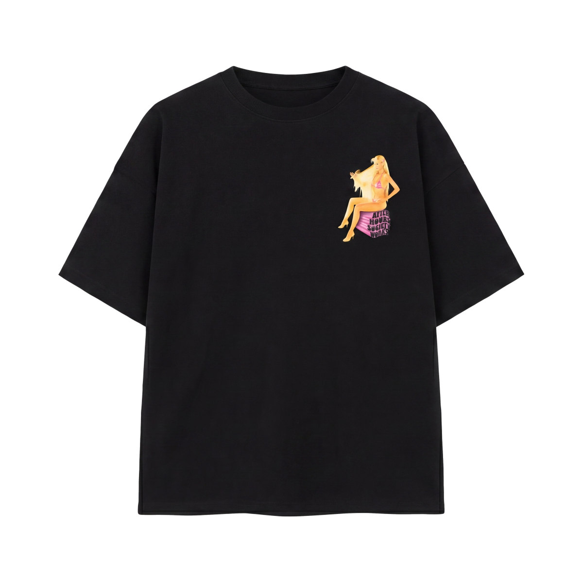 FFS restored original first-two | original_media:gid://shopify/MediaImage/30695010533479 | position:1 | Forfksake After Hours Muse Tee - Black