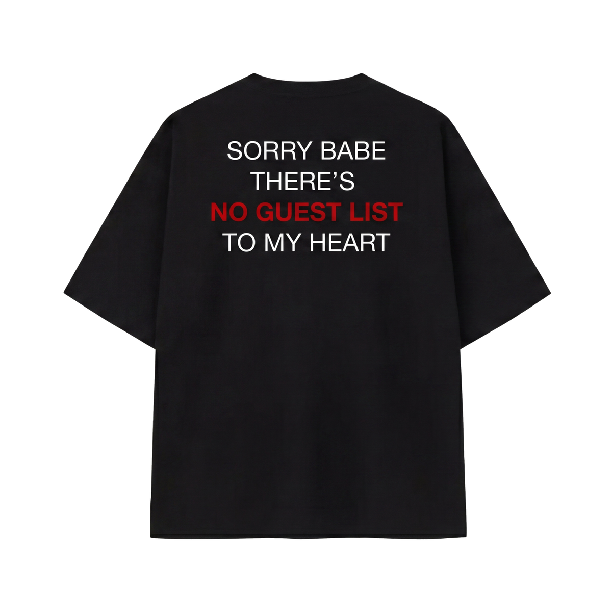 FFS restored original first-two | original_media:gid://shopify/MediaImage/30695050903655 | position:2 | Forfksake No Guest List T-Shirt Black
