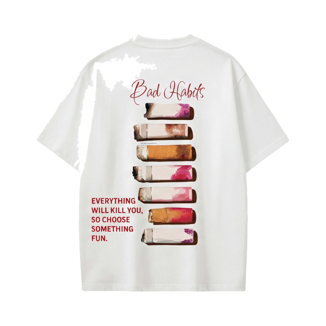 FFS restored original first-two | original_media:gid://shopify/MediaImage/30695034552423 | position:1 | Forfksake Bad Habits T-Shirt(white)
