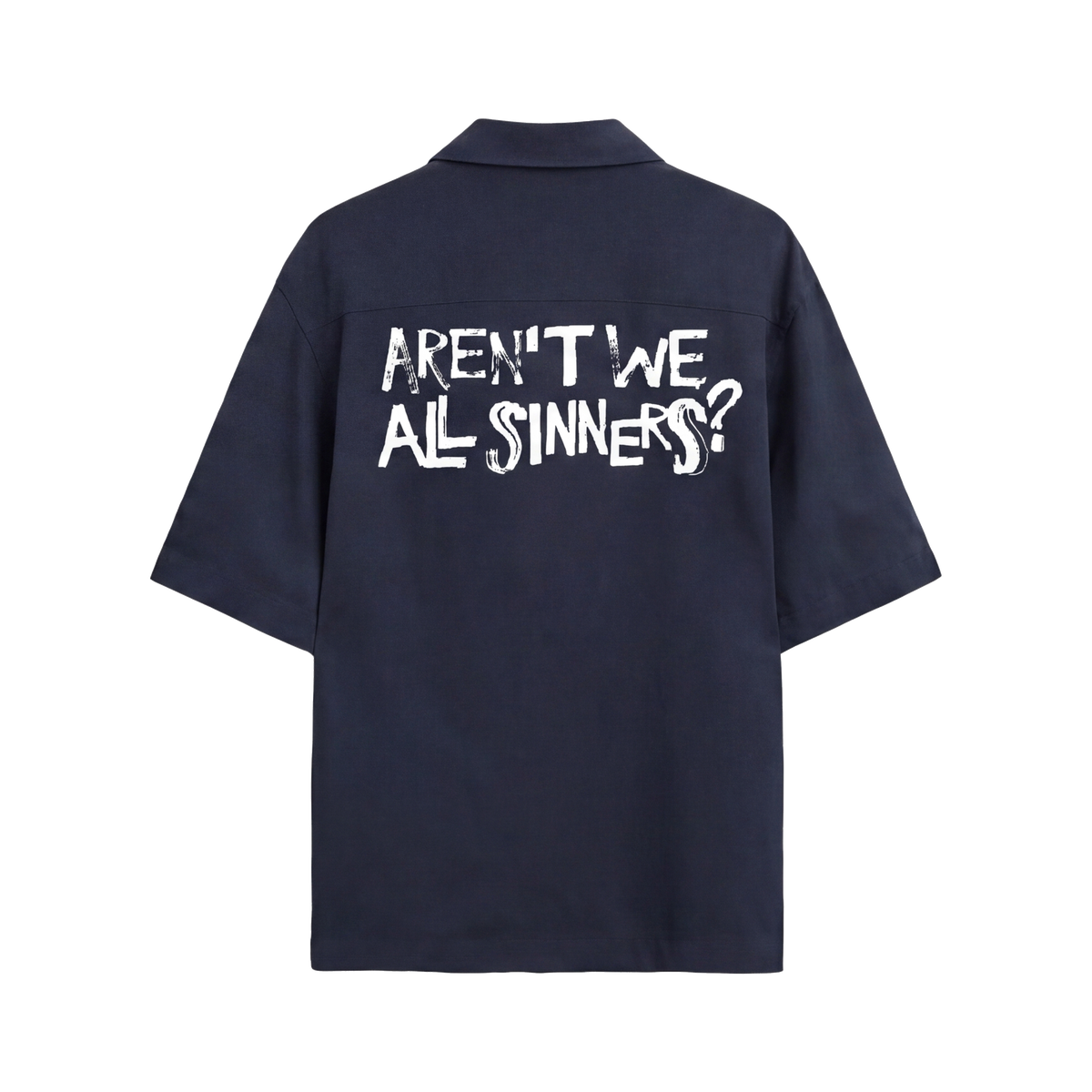 FFS restored original first-two | original_media:gid://shopify/MediaImage/30695008862311 | position:2 | Forfksake Sinners Navy Blue Bowling Shirt