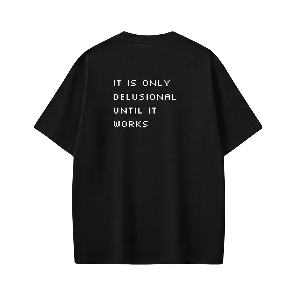 FFS restored original first-two | original_media:gid://shopify/MediaImage/30695019806823 | position:2 | Forfksake Delusional GPT Black T-Shirt